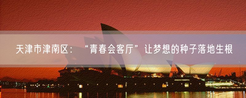 天津市津南区：“青春会客厅”让梦想的种子落地生根